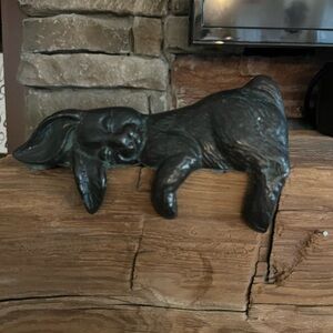 Bronze Rabbit Figurine - Elegant Home Decor Accent